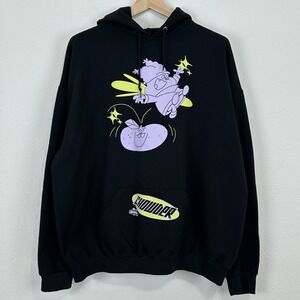 Chowder Box Lunch Black Hoodie Tonal Colors Mens Size XXL Cartoon Network Pocket
